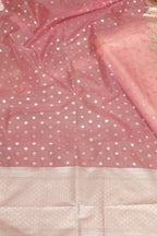 Exquisite Pink Banarasi Organza Dupatta - Ethnic Elegance - Luxurion World