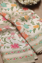 Exquisite Dyeable Banarasi Handloom Brocade Meenakari Pure Tussar Silk Dupatta - Luxurion World- Crafted Heirlooms