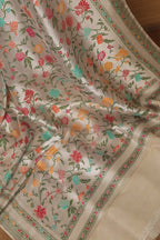 Exquisite Dyeable Banarasi Handloom Brocade Meenakari Pure Tussar Silk Dupatta - Luxurion World- Crafted Heirlooms