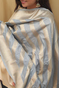 Grey Banarasi Silk Dupatta - Luxurion World