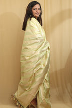 Green Banarasi Silk Dupatta - Luxurion World