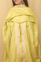 Green Banarasi Silk Dupatta - Luxurion World