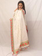 Dazzling Dyeable Banarasi Cotton Meenakari Dupatta - Perfect for Ethnic Wear! - Luxurion World