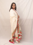 Dazzling Dyeable Banarasi Cotton Meenakari Dupatta - Perfect for Ethnic Wear! - Luxurion World