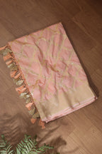 Chic Pink Banarasi Silk Dupatta: Classic Elegance - Luxurion World