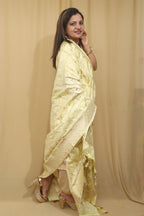 Vibrant Yellow Banarasi Silk Dupatta: Essential Accessory - Luxurion World