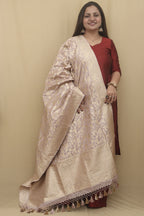 Elegant Pastel Banarasi Silk Shikargah Dupatta: A Timeless Masterpiece - Luxurion World