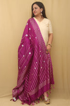 Purple Banarasi Silk Sona Roopa Dupatta - Luxurion World