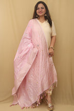 Pink Banarasi Silk Sona Roopa Dupatta - Luxurion World