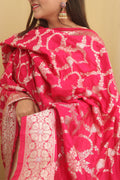 Pink Banarasi Silk Dupatta - Luxurion World