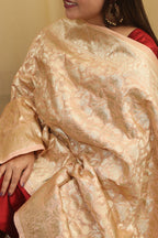 Pastel Banarasi Silk Shikargah Dupatta - Luxurion World