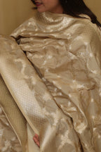 Soft and Elegant Pastel Banarasi Silk Dupatta - Luxurion World