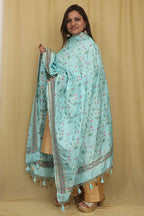 Elegant Blue Banarasi Silk Dupatta - Luxurion World