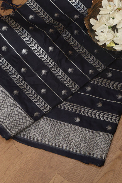 Elegant Blue Banarasi Silk Dupatta - Luxurion World