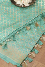 Elegant Blue Banarasi Silk Dupatta - Luxurion World