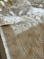 Stunning Dyeable Banarasi Silk Booti Design Dupatta - Luxurion World