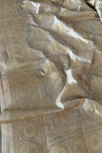 Elegant Pastel Banarasi Silk Dupatta with Shikargah Design - Luxurion World- Crafted Heirlooms