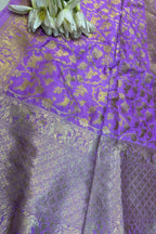 Elegant Purple Banarasi Silk Dupatta with Shikargah Design - Luxurion World