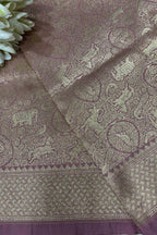 Stunning Pink Banarasi Silk Dupatta with Floral Motifs - Luxurion World- Crafted Heirlooms