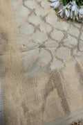 Soft and Elegant Pastel Banarasi Cotton Dupatta - Luxurion World