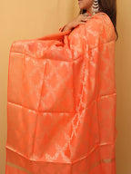 Peach Banarasi Silk Dupatta - Luxurion World