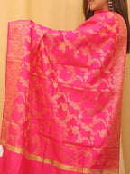 Pink Banarasi Silk Dupatta - Luxurion World