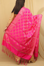 Pink Banarasi Silk Dupatta - Luxe Elegance - Luxurion World