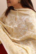 Elegant Off White Banarasi Silk Dupatta - Luxurion World