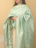 Blue Banarasi Silk Bandhani Design Dupatta - Luxurion World