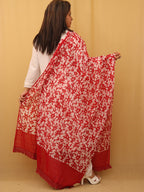 Red Batik Cotton Dupatta - Luxurion World