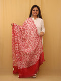 Red Batik Cotton Dupatta - Luxurion World