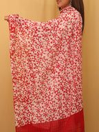 Red Batik Cotton Dupatta - Luxurion World