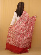 Red Batik Cotton Dupatta - Luxurion World