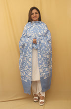 Blue Batik Cotton Dupatta - Luxurion World