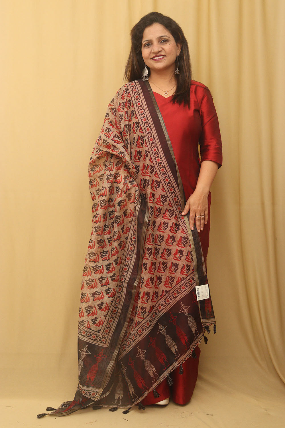 Vibrant Multicolor Block Printed Chanderi Silk Dupatta: A Perfect Accessory for Every Outfit - Luxurion World