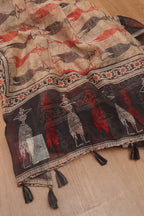 Multicolor Chanderi Silk Dupatta With Elegant Tassel : Timeless Fashion - Luxurion World
