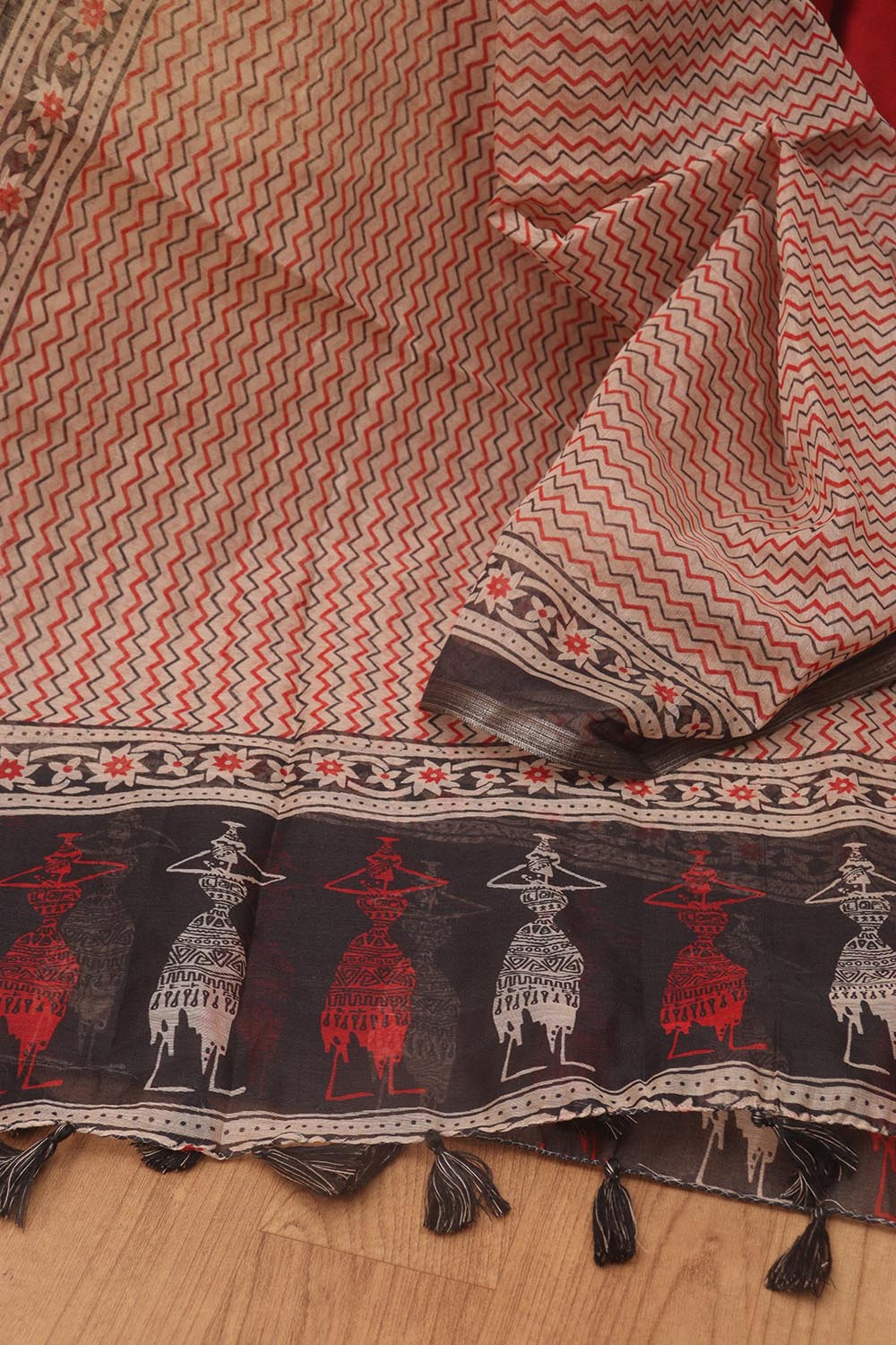 Vibrant Multicolor Block Printed Chanderi Silk Dupatta: A Fusion of Elegance and Tradition - Luxurion World