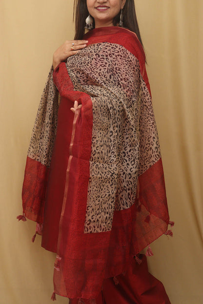 Vibrant Multicolor Block Printed Chanderi Silk Dupatta: A Timeless Fashion Statement - Luxurion World