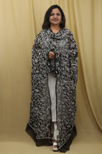 Elegant Black Hand Embroidered Chikankari Georgette Dupatta - Luxurion World