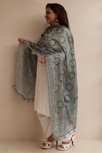 Luxurion World- Crafted Heirlooms - Multicolor Digital Printed Chanderi Dupatta with Handcrafted Tassels â€“ Traditional Wear for Women, Lightweight & Elegant - Luxurion World- Crafted Heirlooms