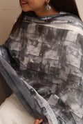Luxurion World- Crafted Heirlooms - Grey Digital Printed Chanderi Dupatta with Handcrafted Tassels â€“ Traditional Wear for Women, Lightweight & Elegant - Luxurion World- Crafted Heirlooms