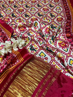 Stunning Pink Digital Printed Patola Design Modal Silk Dupatta - Luxurion World- Crafted Heirlooms