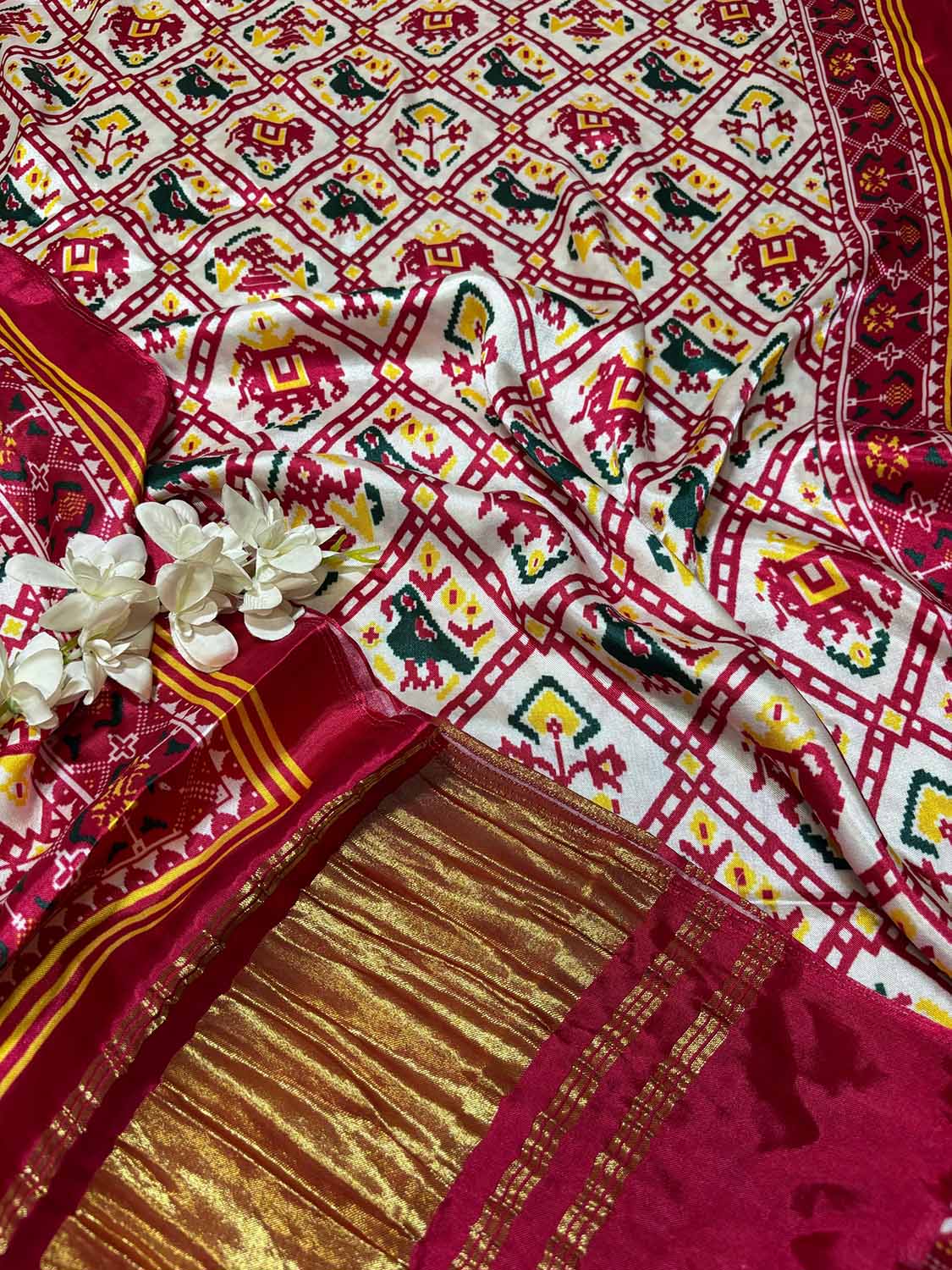 Stunning Pink Digital Printed Patola Design Modal Silk Dupatta - Luxurion World- Crafted Heirlooms