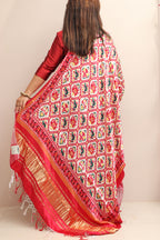 Stunning Pink Digital Printed Patola Design Modal Silk Dupatta - Luxurion World- Crafted Heirlooms