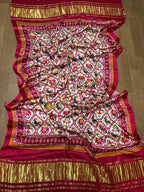 Stunning Pink Digital Printed Patola Design Modal Silk Dupatta - Luxurion World- Crafted Heirlooms