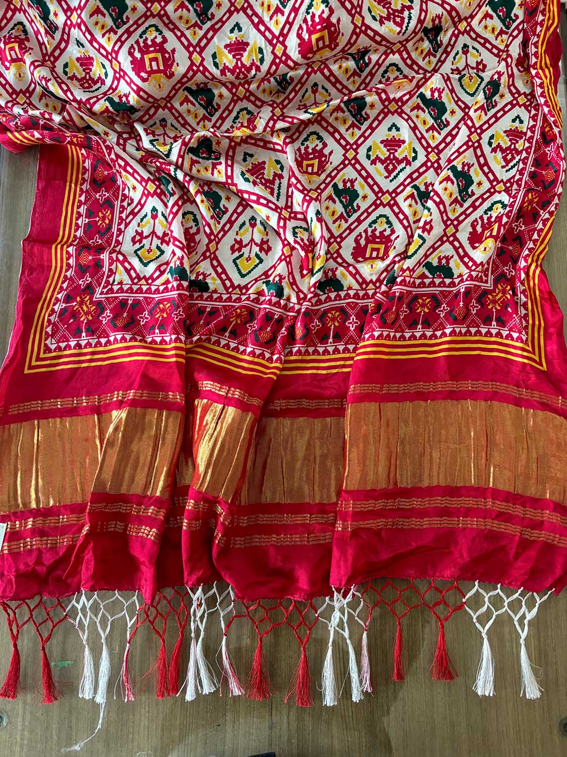 Stunning Pink Digital Printed Patola Design Modal Silk Dupatta - Luxurion World