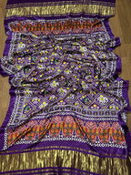 Purple Digital Printed Patola Design Modal Silk Dupatta - Luxurion World