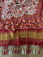 Multicolor Digital Printed Patola Design Modal Silk Dupatta - Luxurion World- Crafted Heirlooms