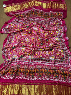 Stunning Pink Digital Printed Patola Design Modal Silk Dupatta - Luxurion World- Crafted Heirlooms