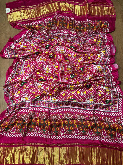 Stunning Pink Digital Printed Patola Design Modal Silk Dupatta - Luxurion World